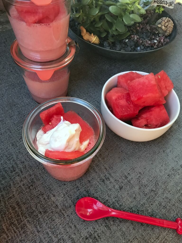 Healthy Watermelon Lime Gelatin Cups-Follow Our Passion