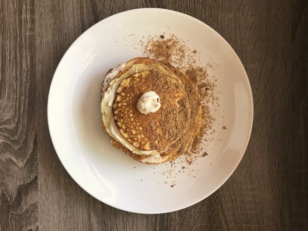 Adaptogenic Paleo Cinnamon Roll Pancakes-Follow Our Passion