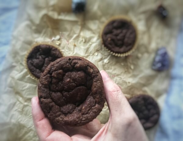 Gluten Free Chocolate Banana Bread Nut Muffins