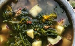 One Pot Spicy Sausage and Kale Soup (Paleo)